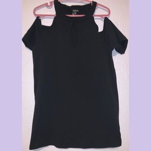 black torrid foxy cutout cold shoulder top